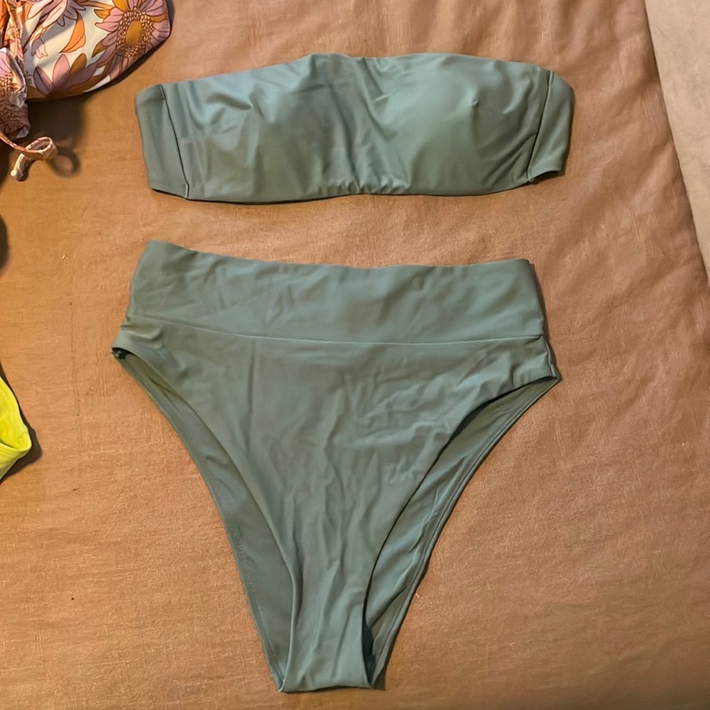 Aerie high rise strapless bikini